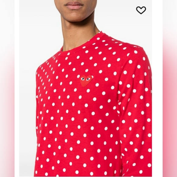 Comme Des Garçons NWOT  Play Polka Dot Sweatshirt - XL - Picture 4 of 12